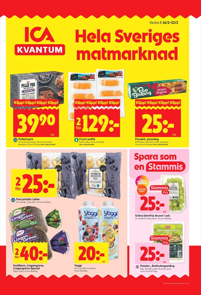 ICA Kvantum-reklambladet giltigt från 16/02/2026 - 22/02/2026