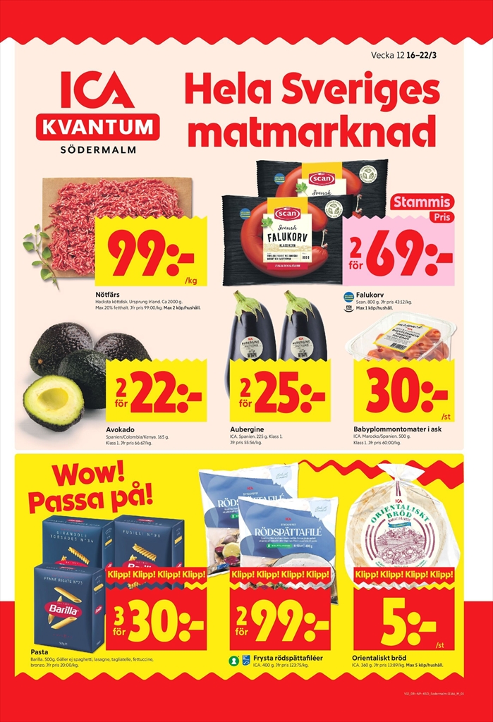ICA Kvantum-reklambladet giltigt från 16/03/2026 - 22/03/2026