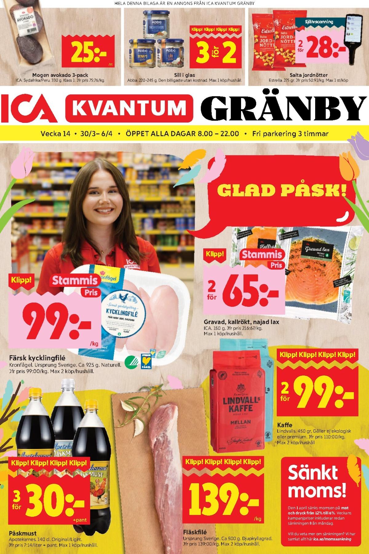 ICA Kvantum-reklambladet giltigt från 30/03/2026 - 06/04/2026