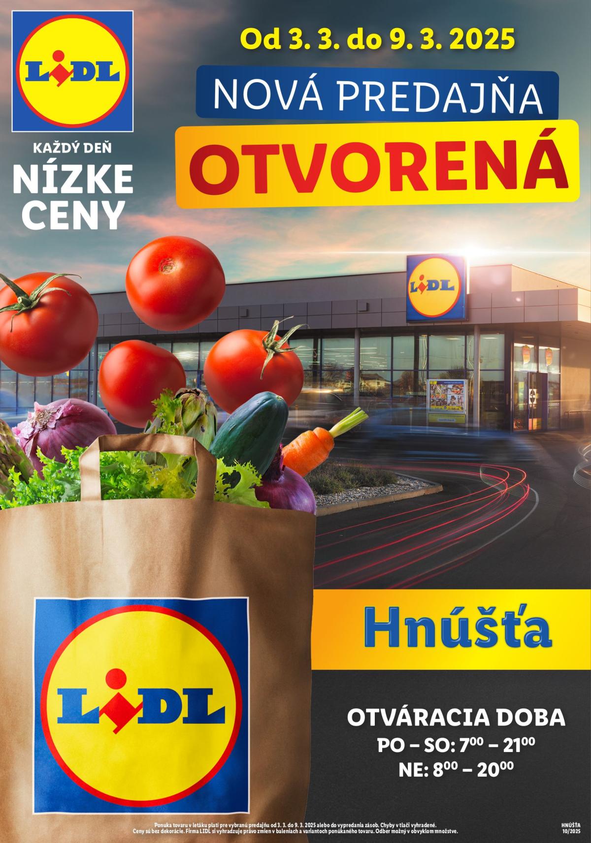 Lidl - Nová predajňa v Hnúšti leták platný od 03.03. - 09.03.