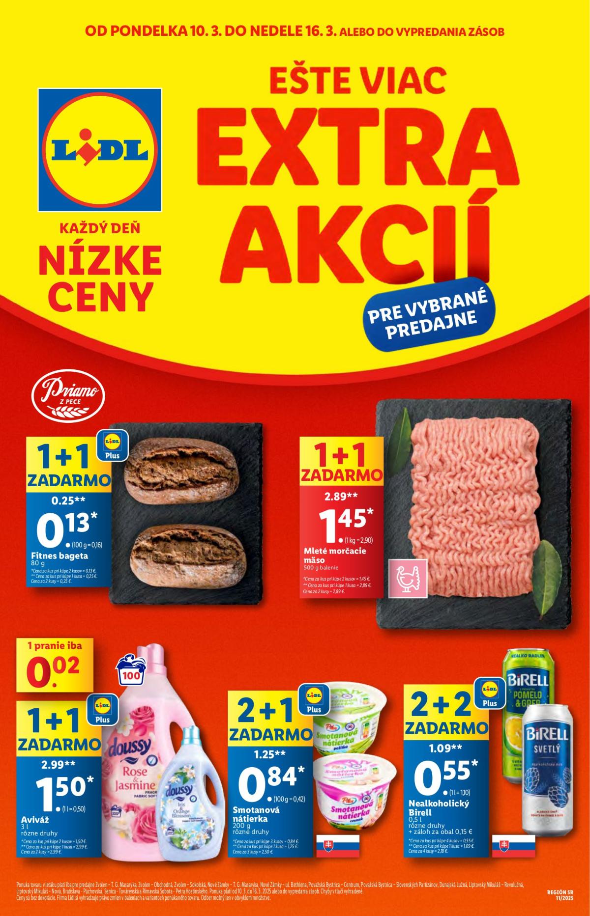 Lidl - Extra akcie pre vybrané predajne leták platný od 10.03. - 16.03.
