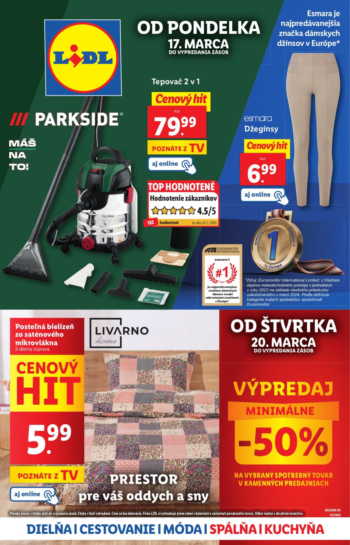 Lidl - Spotrebný tovar leták platný od 17.03. - 23.03.