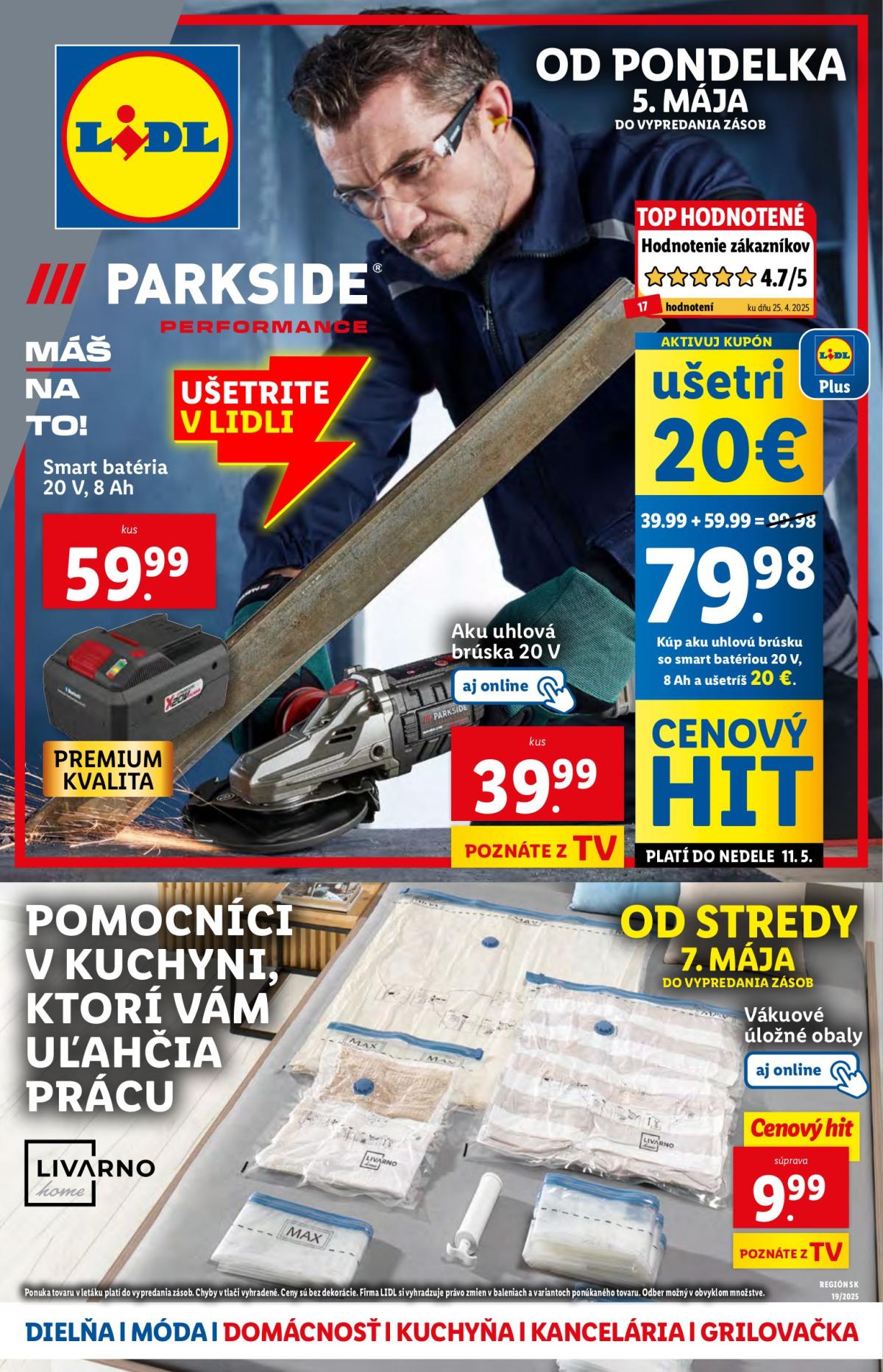 Lidl - Spotrebný tovar leták platný od 05.05. - 11.05.