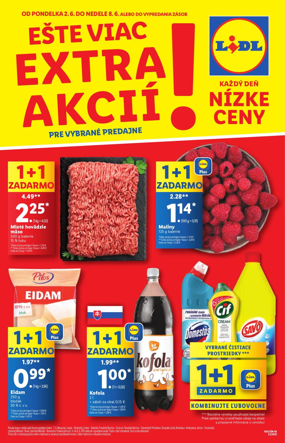 Lidl - Extra akcie pre vybrané predajne leták platný od 02.06. - 08.06.