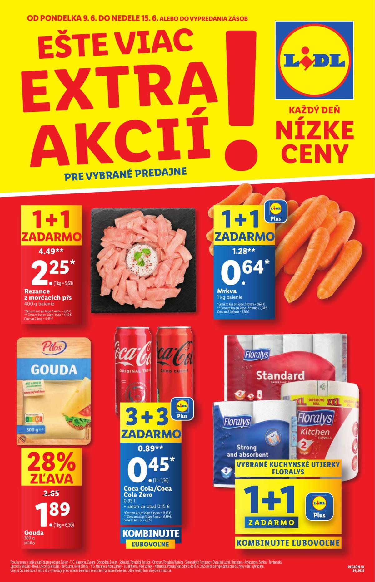 Leták Lidl - Extra akcie pre vybrané predajne platný od 09.06. do 15.06.