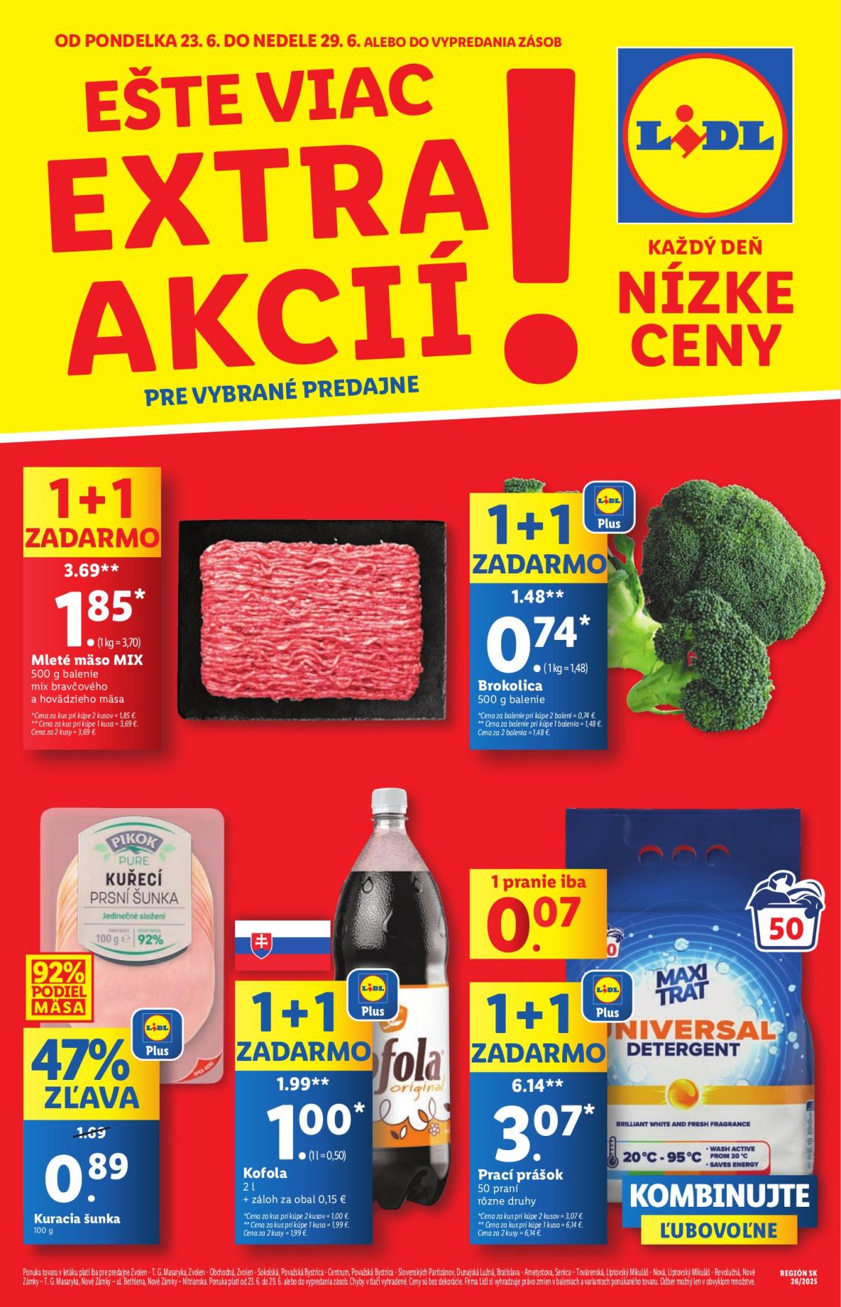 Leták Lidl - Extra akcie pre vybrané predajne platný od 23.06. do 29.06.