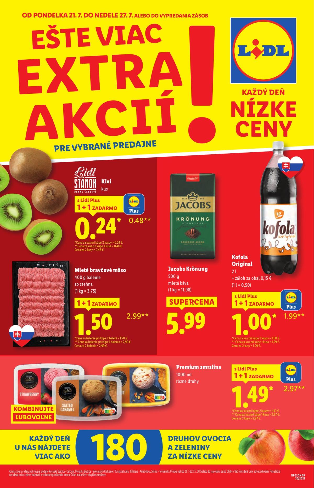 Leták Lidl - Špeciálne akcie - vybrané predajne platný od 21.07. do 27.07.