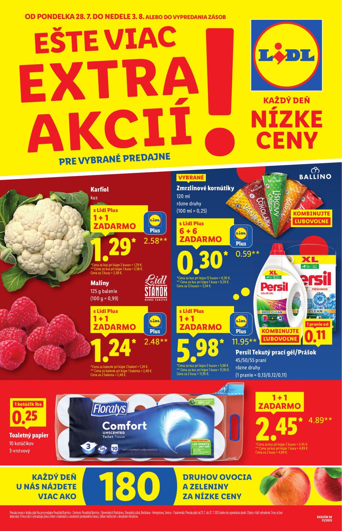 Leták Lidl - Špeciálne akcie - vybrané predajne platný od 28.07. do 03.08.
