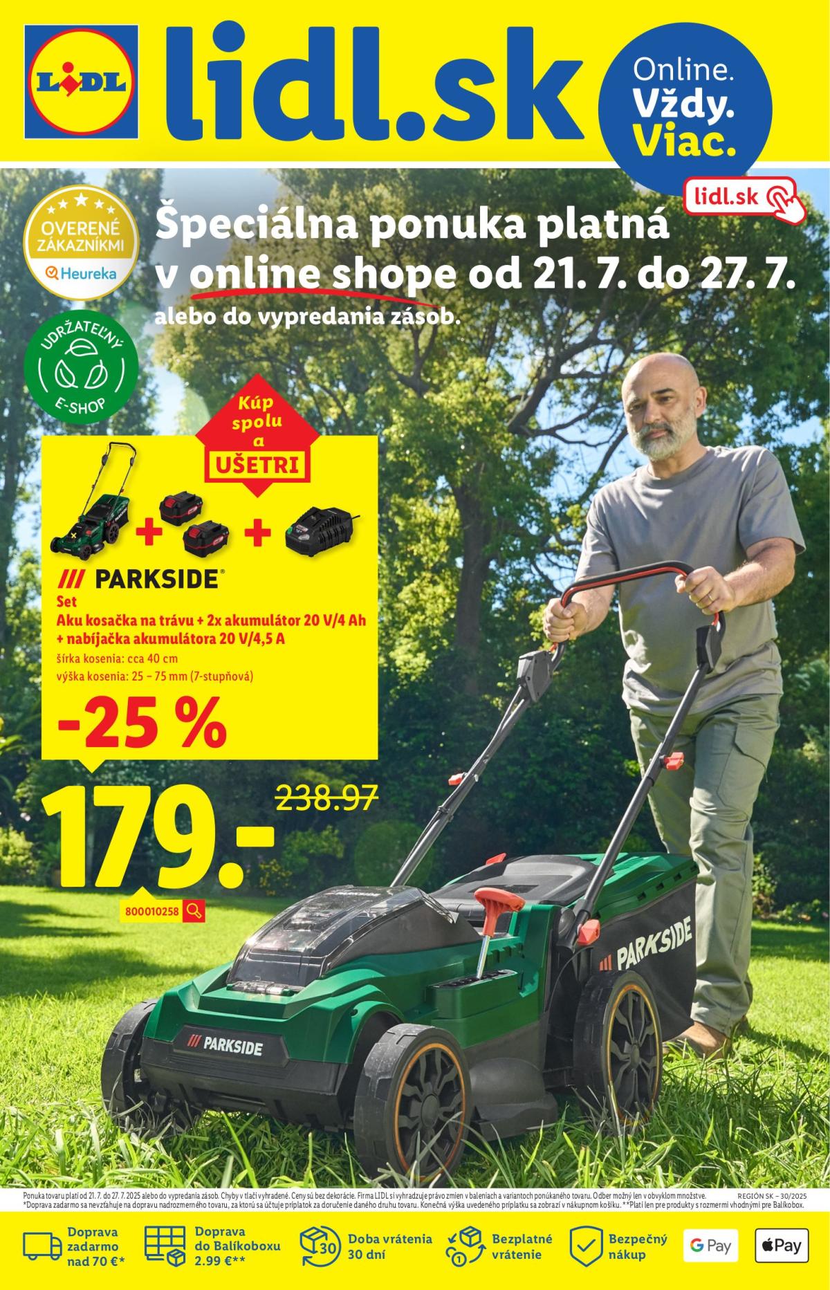 Leták Lidl.sk platný od 21.07. do 27.07.