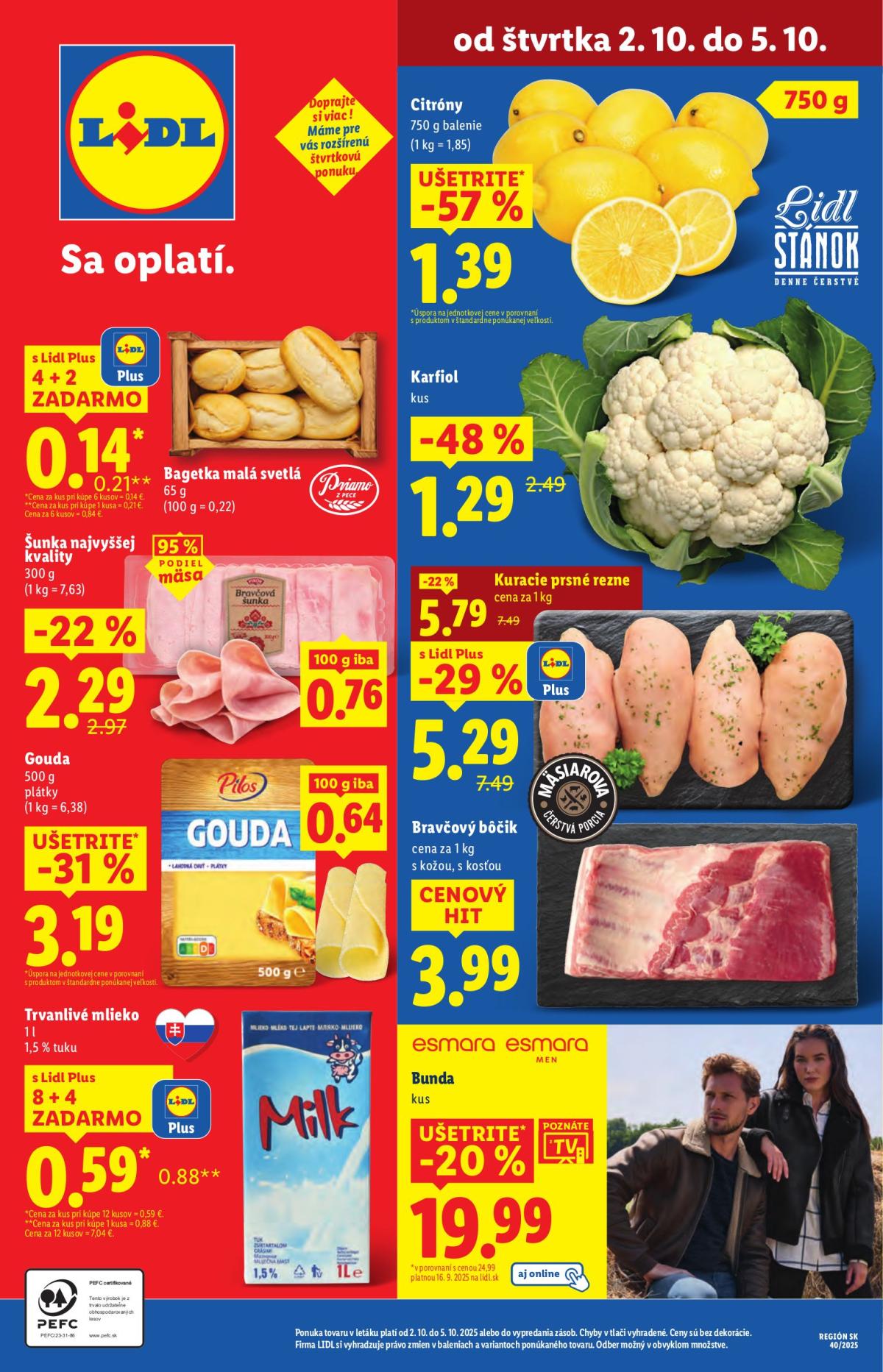 Leták Lidl platný od 02.10. do 05.10.