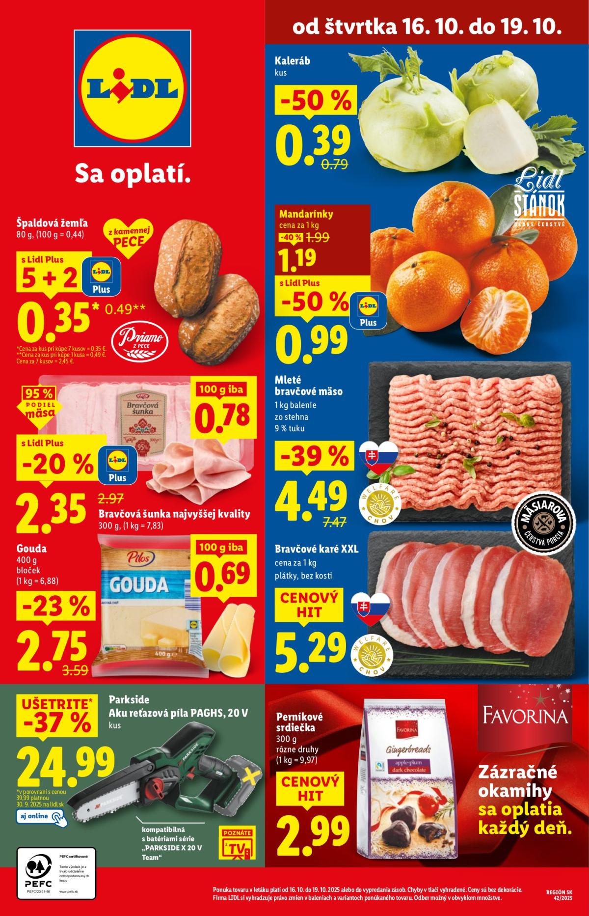 Leták Lidl platný od 16.10. do 19.10.