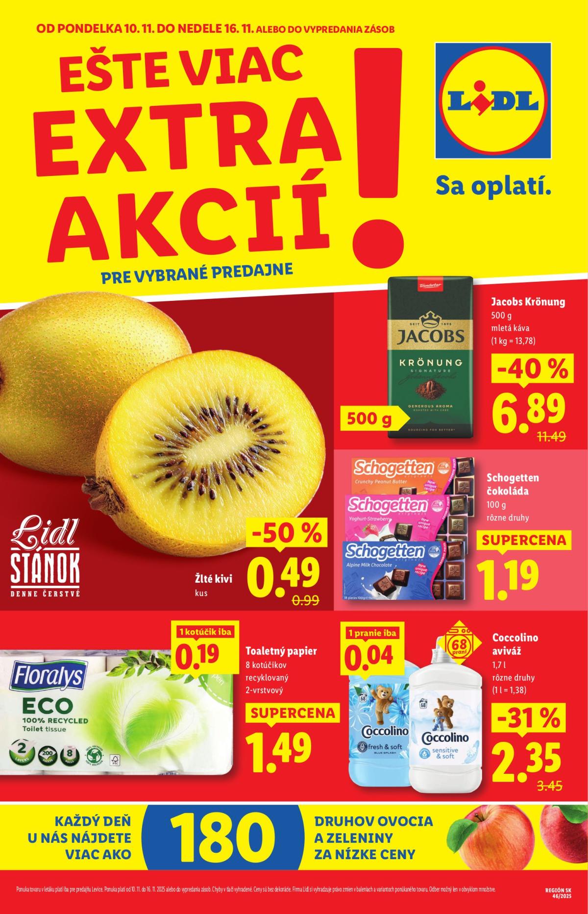 Leták Lidl - Extra akcie pre vybrané predajne platný od 10.11. do 16.11.
