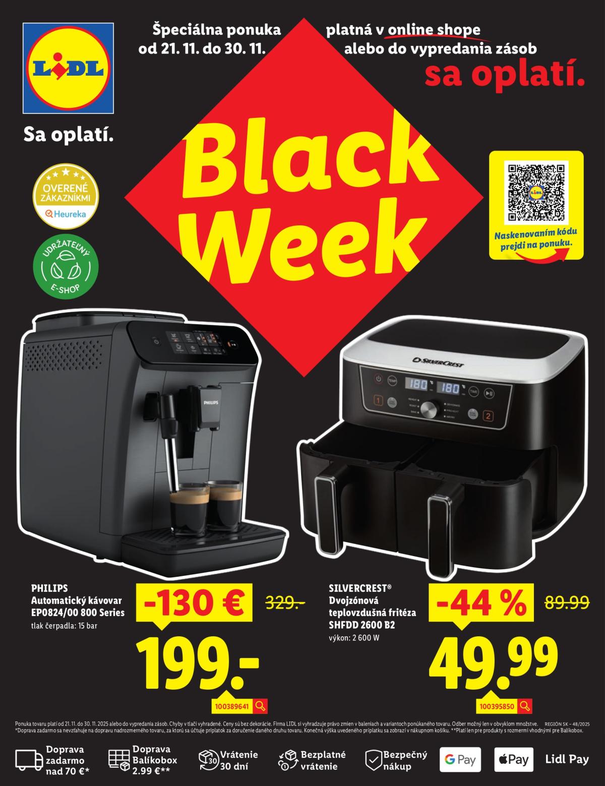 Leták Lidl - Black Week platný od 21.11. do 30.11.