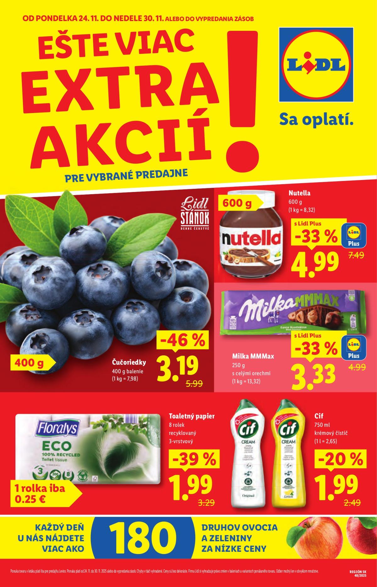 Leták Lidl - Špeciálne akcie - vybrané predajne platný od 24.11. do 30.11.