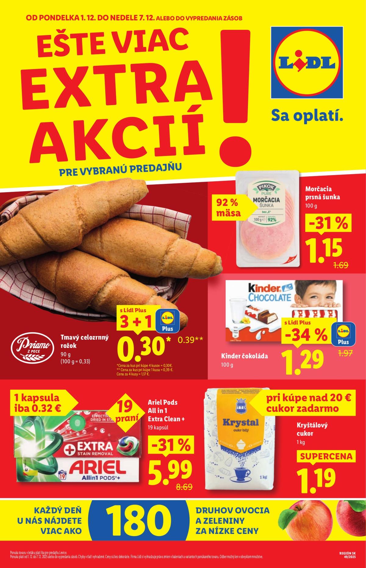 Leták Lidl - Špeciálne akcie - vybrané predajne platný od 01.12. do 07.12.