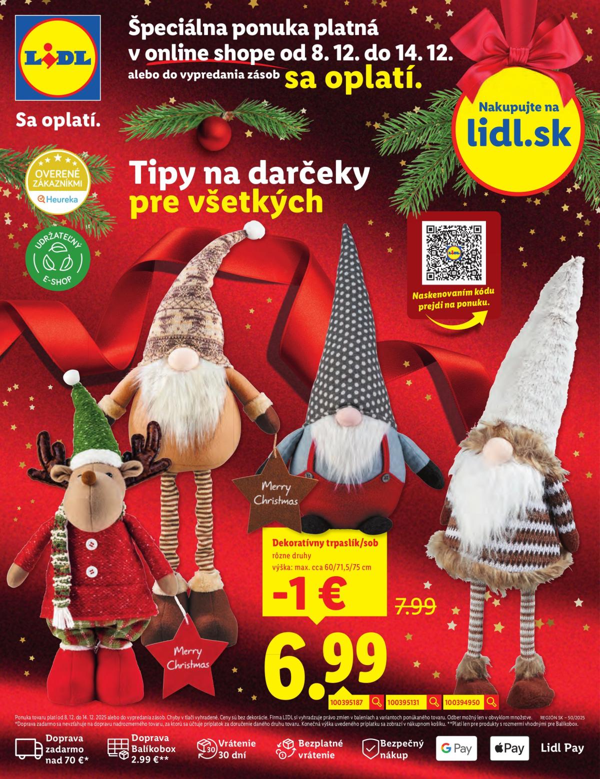 Leták Lidl - Tipy na dárky platný od 08.12. do 14.12.