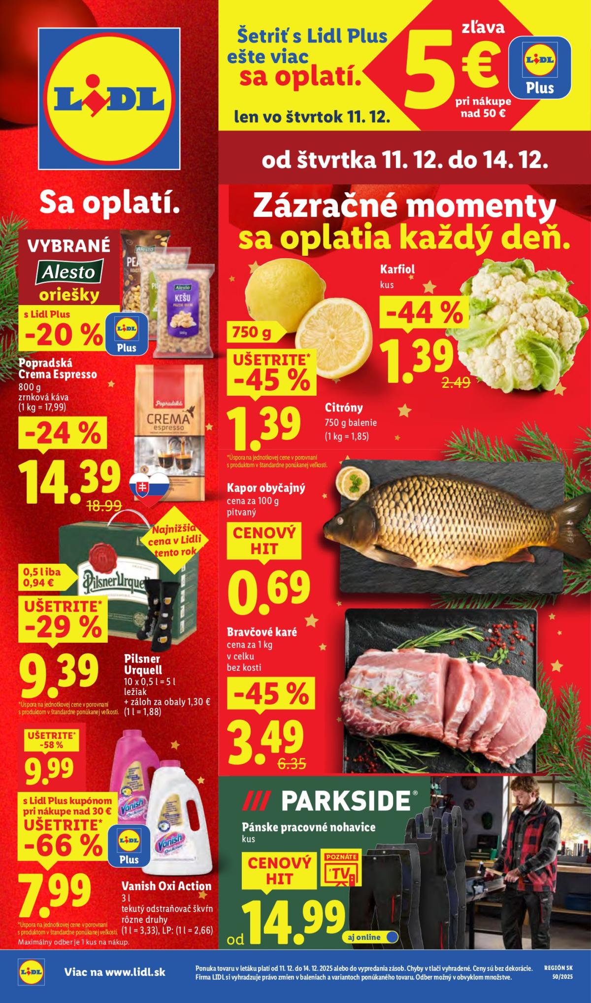 Leták Lidl platný od 11.12. do 14.12.