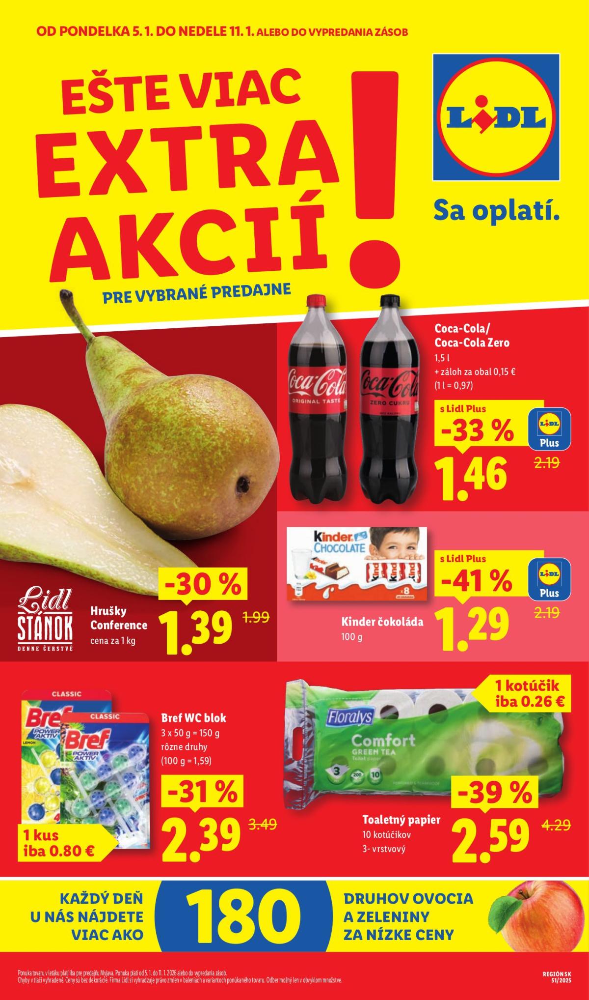 Leták Lidl - Špeciálne akcie - vybrané predajne platný od 05.01. do 11.01.