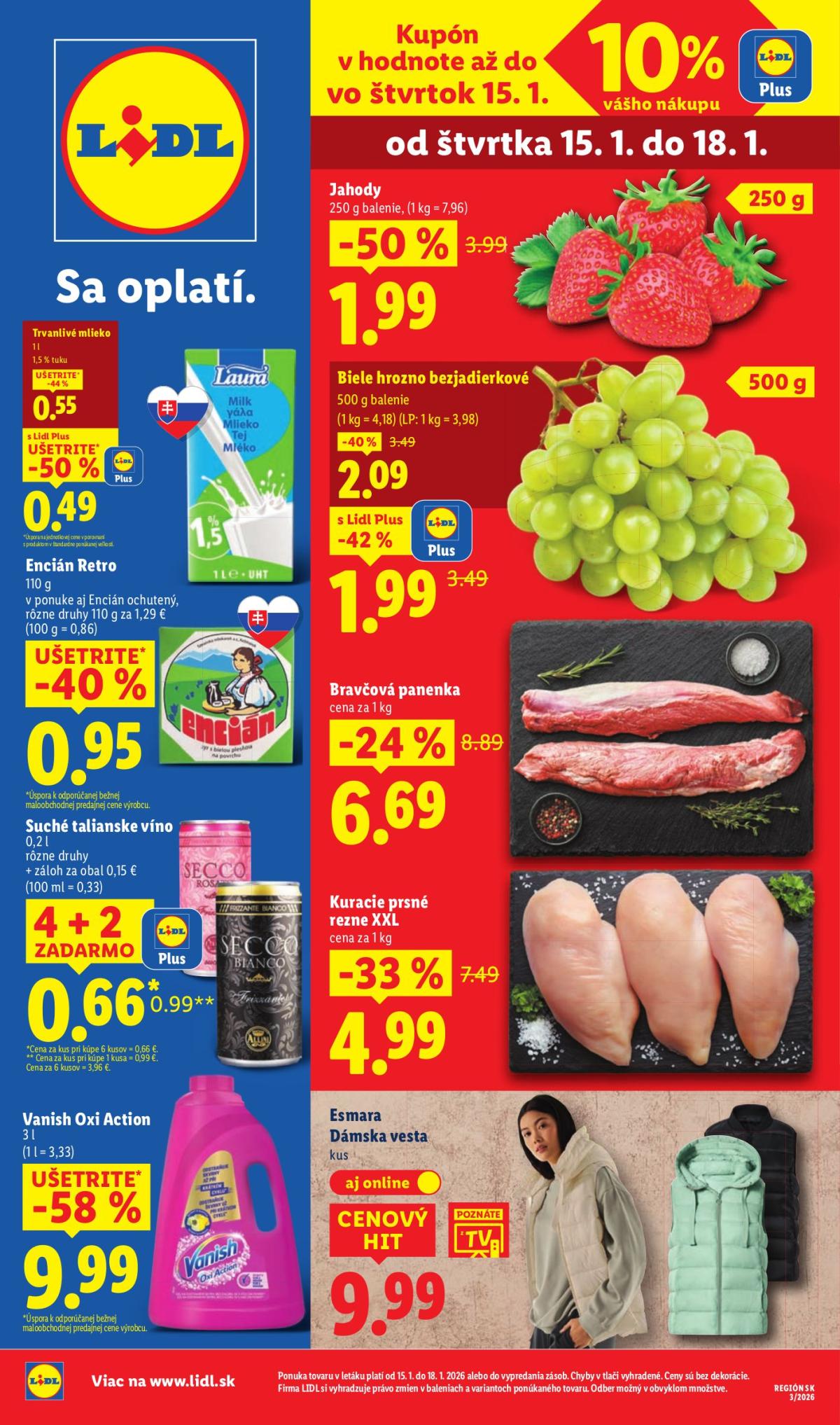 Leták Lidl platný od 15.01. do 18.01.
