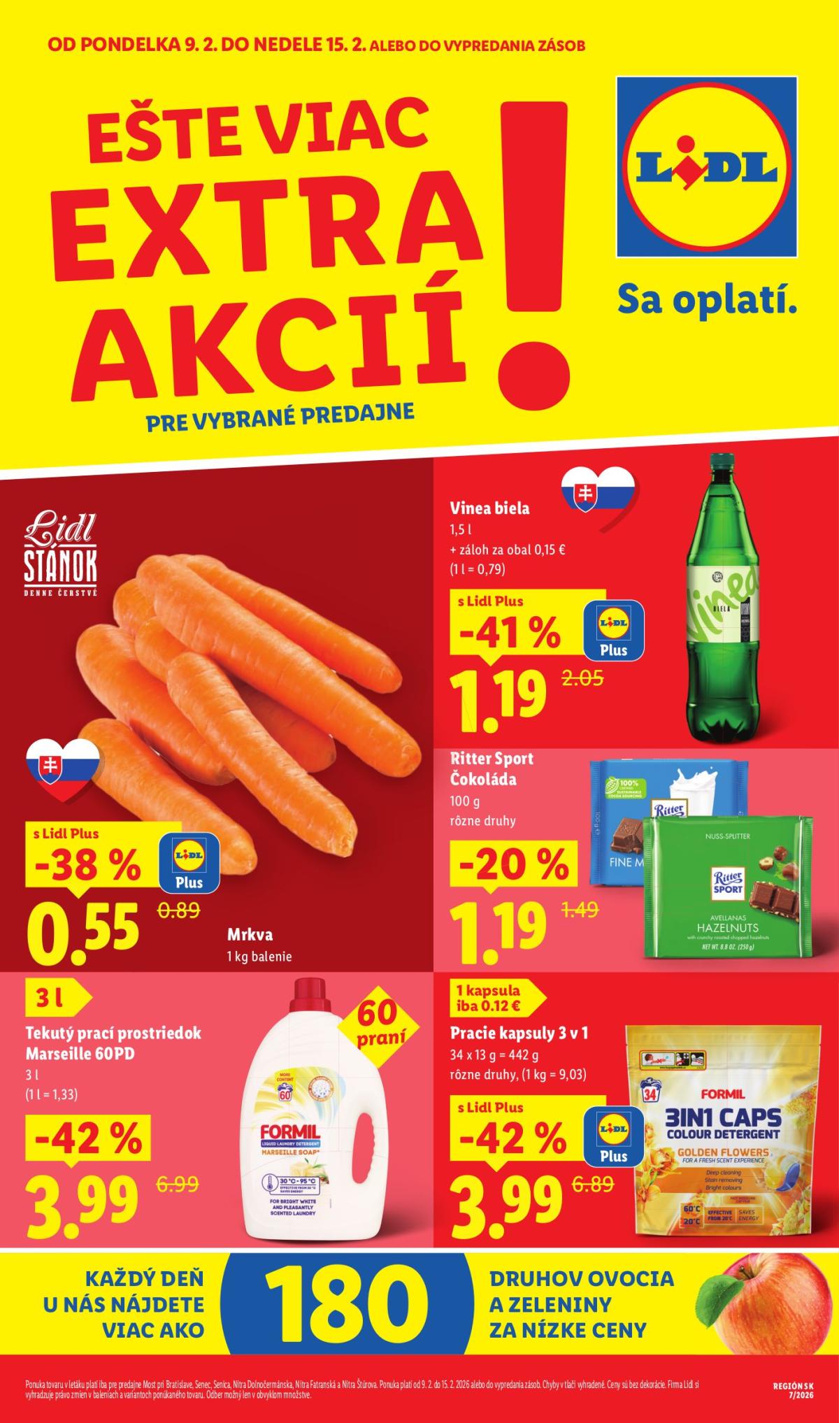 Leták Lidl - Špeciálne akcie - vybrané predajne platný od 09.02.2026 do 15.02.2026