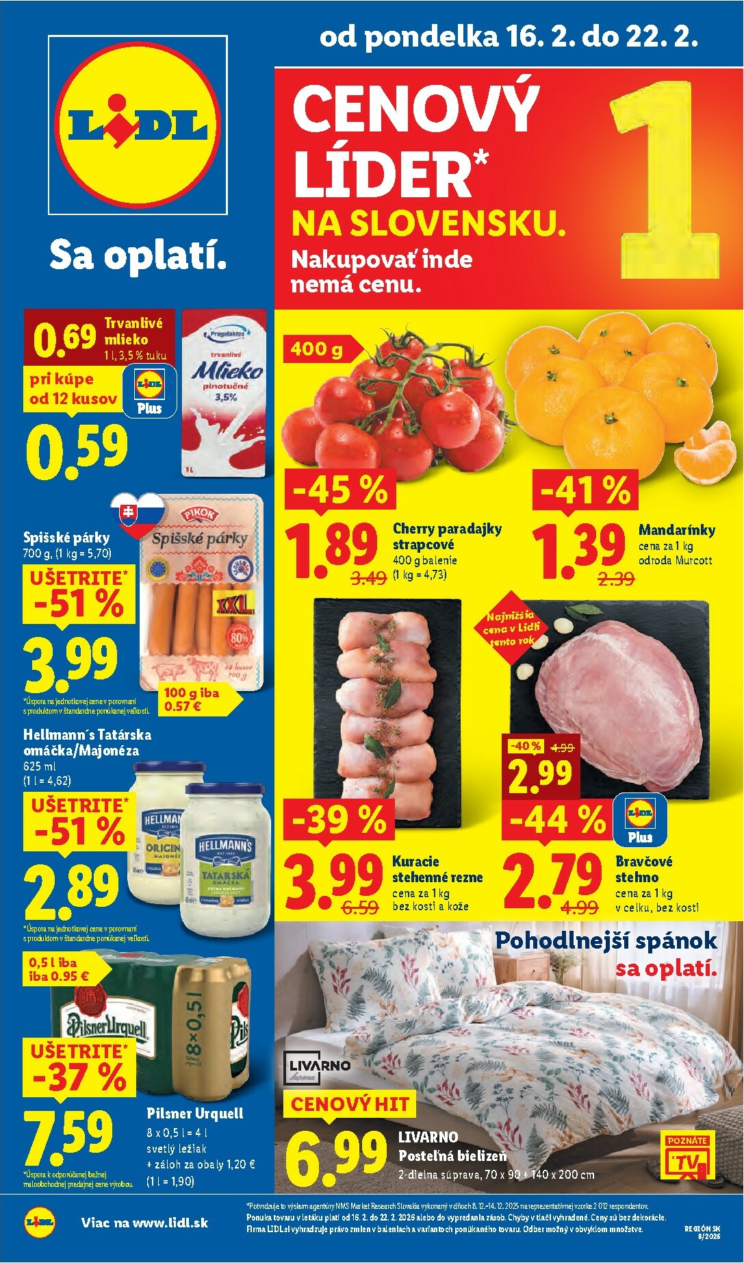 Leták Lidl platný od 16.02.2026 do 22.02.2026