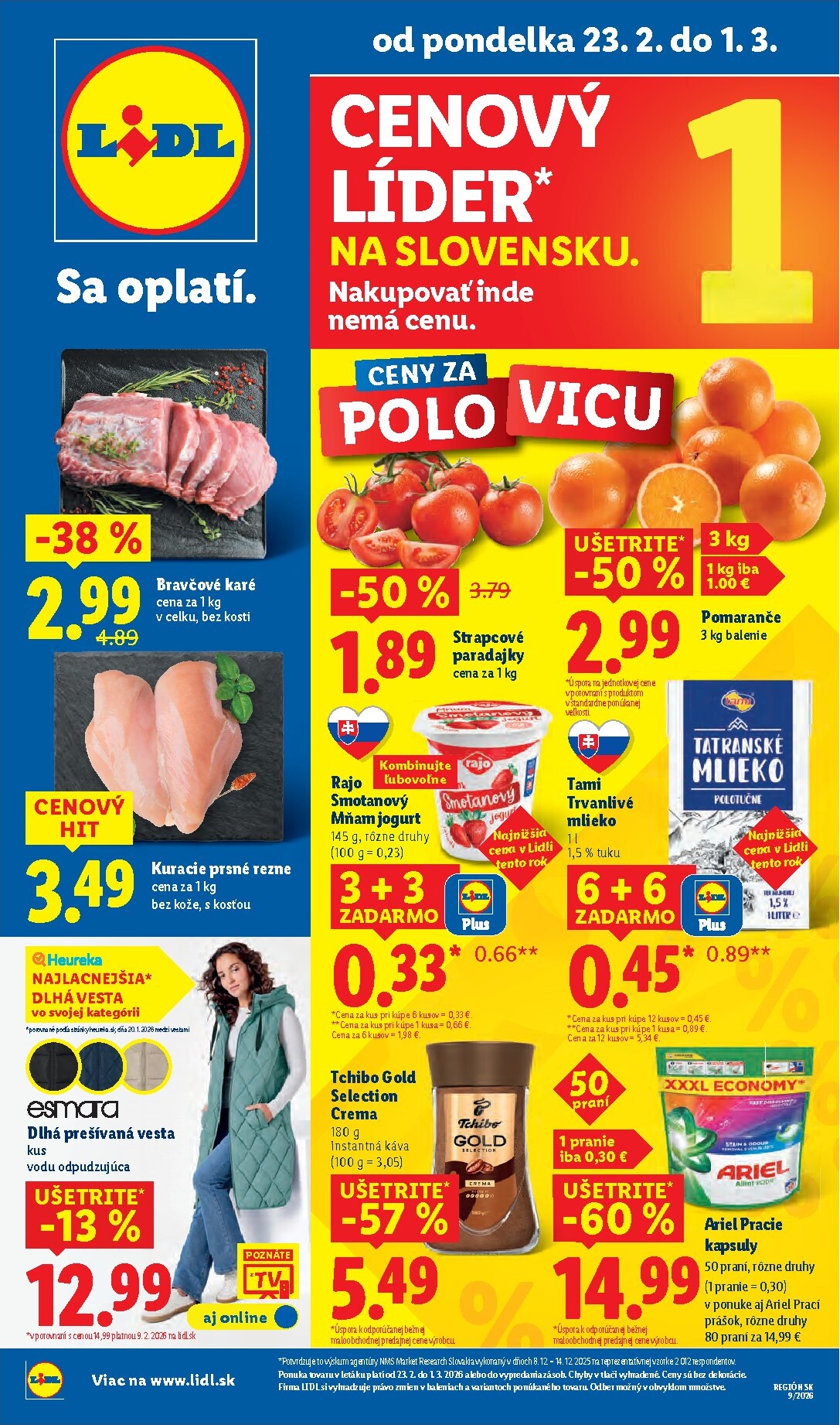 Leták Lidl platný od 23.02.2026 do 01.03.2026