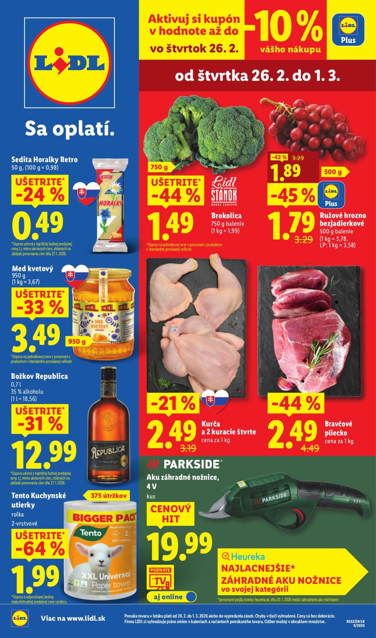 Leták Lidl platný od 26.02.2026 do 01.03.2026