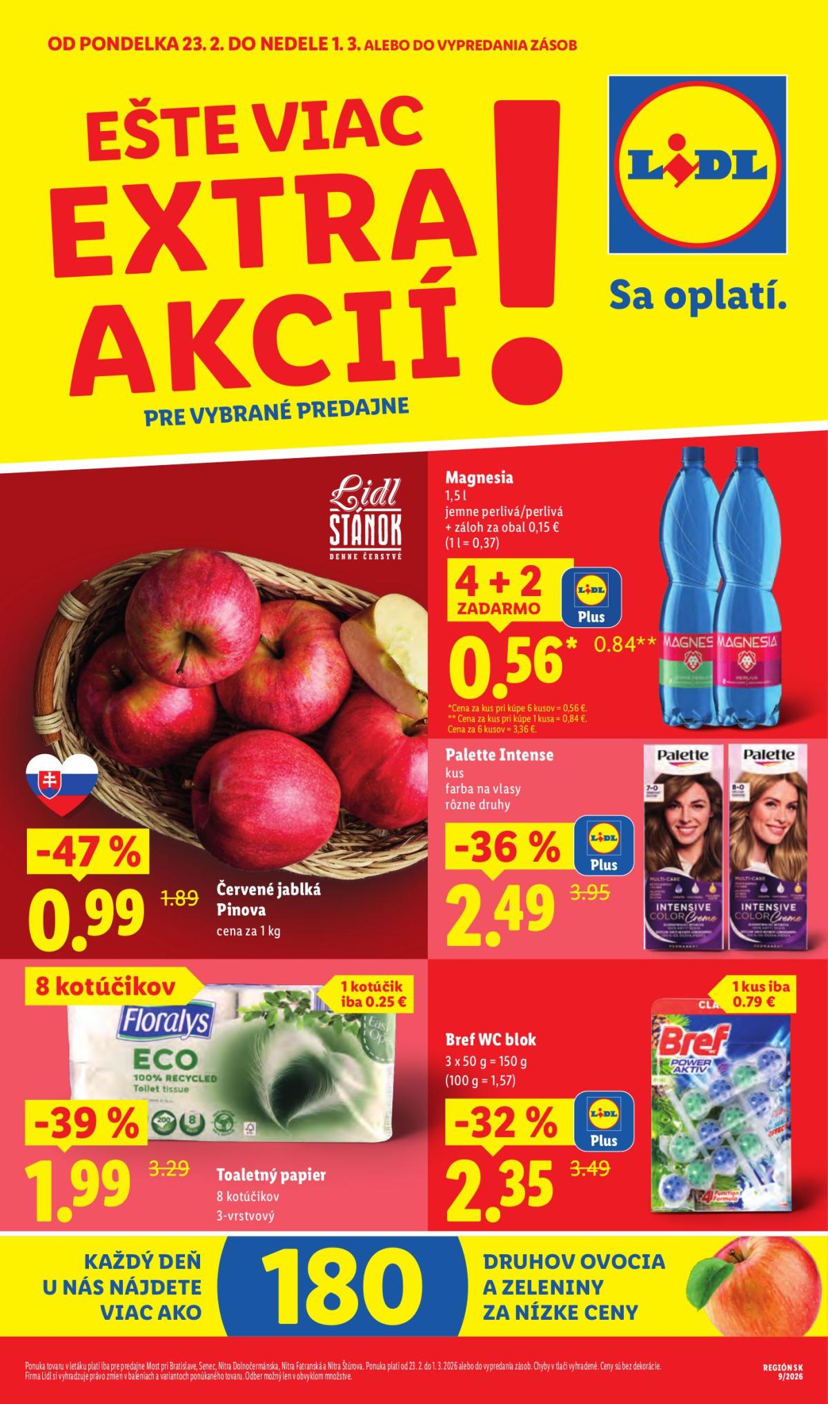 Leták Lidl - Špeciálne akcie - vybrané predajne platný od 23.02.2026 do 01.03.2026