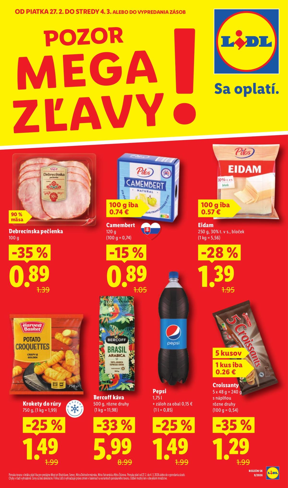 Leták Lidl - Špeciálne akcie - vybrané predajne platný od 27.02.2026 do 04.03.2026