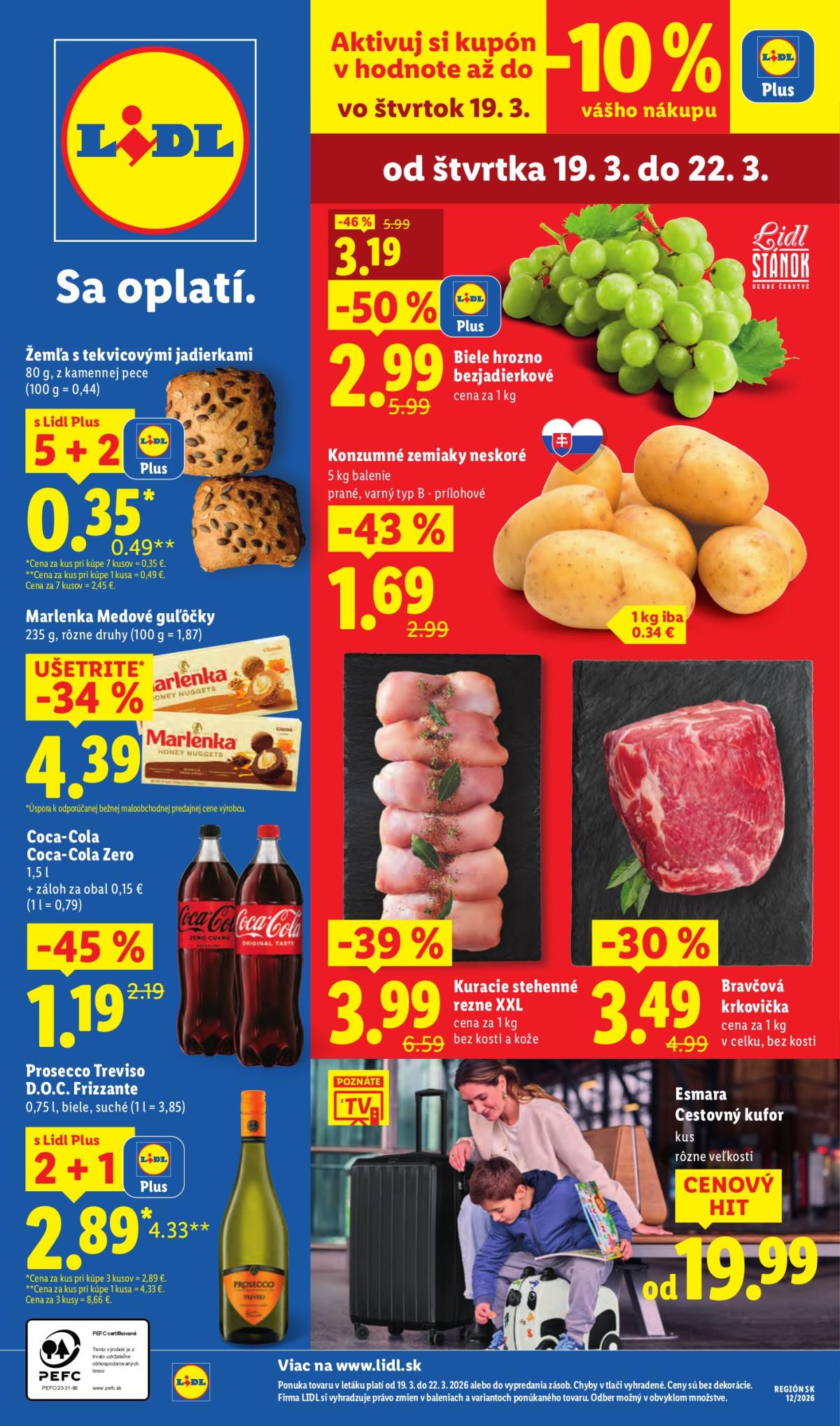 Leták Lidl platný od 19.03.2026 do 22.03.2026