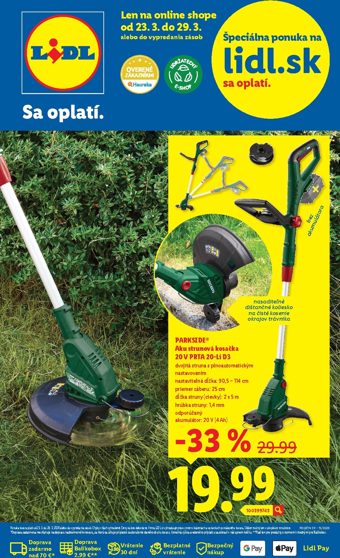 Leták Lidl - Spotrebný tovar platný od 23.03.2026 do 29.03.2026