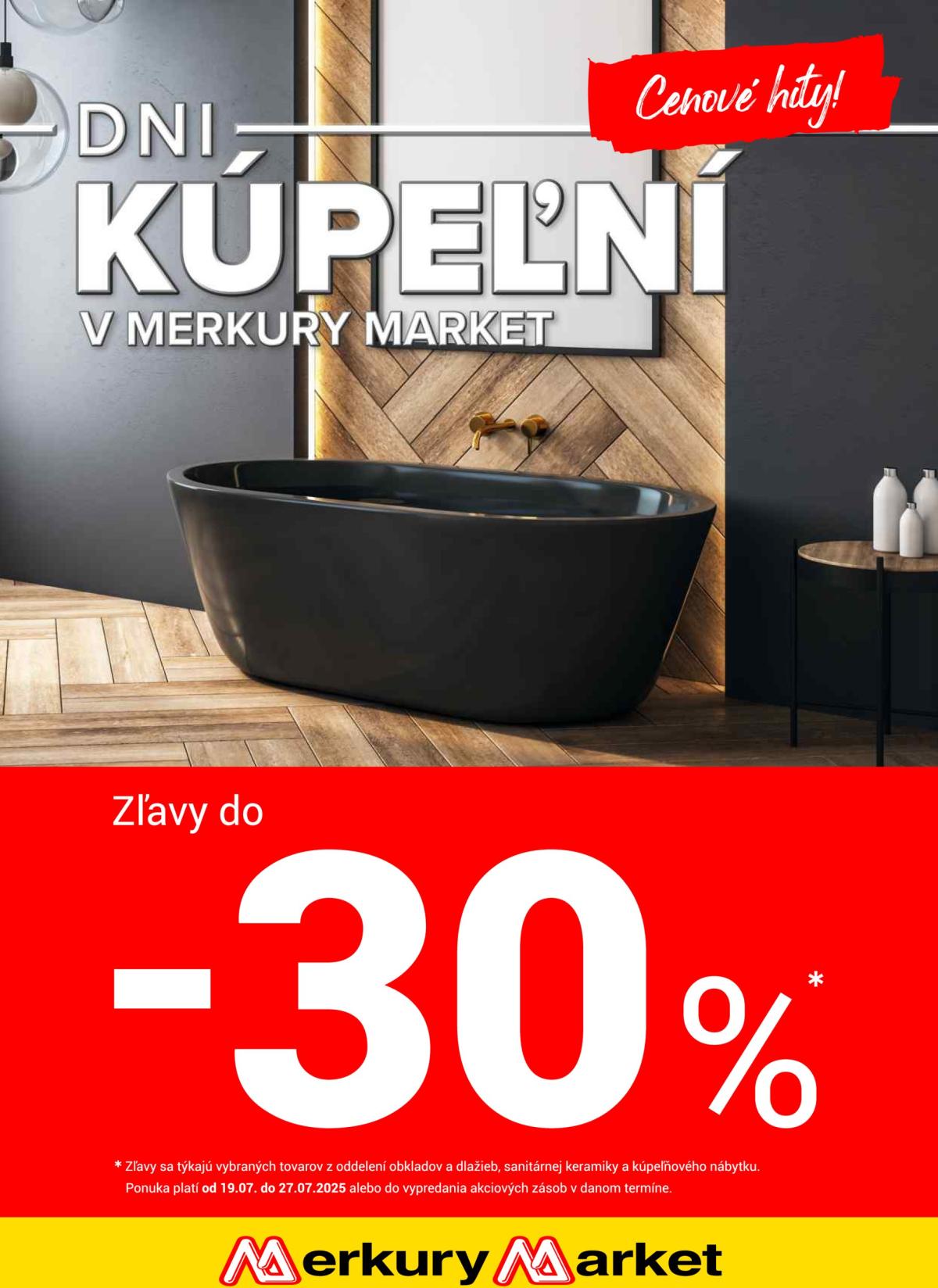 Leták Merkury Market - Dni kúpeľní platný od 19.07. do 27.07.