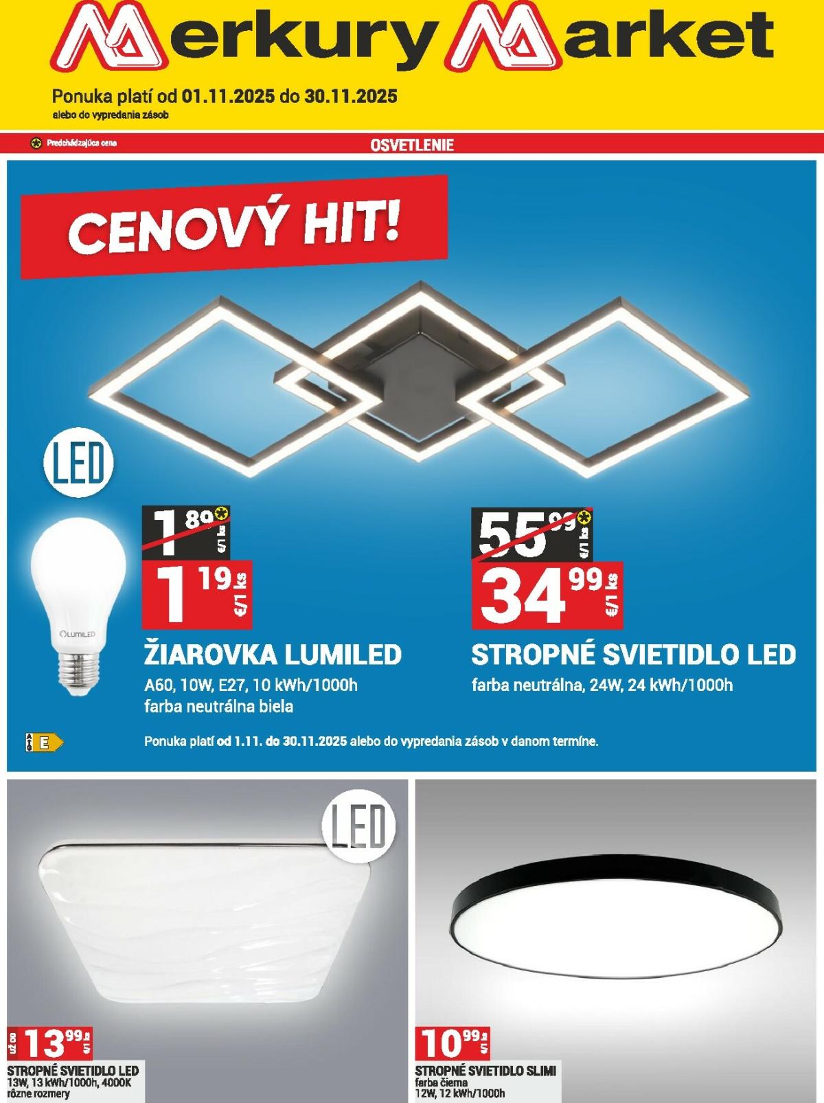 Leták Merkury Market platný od 01.11. do 30.11.