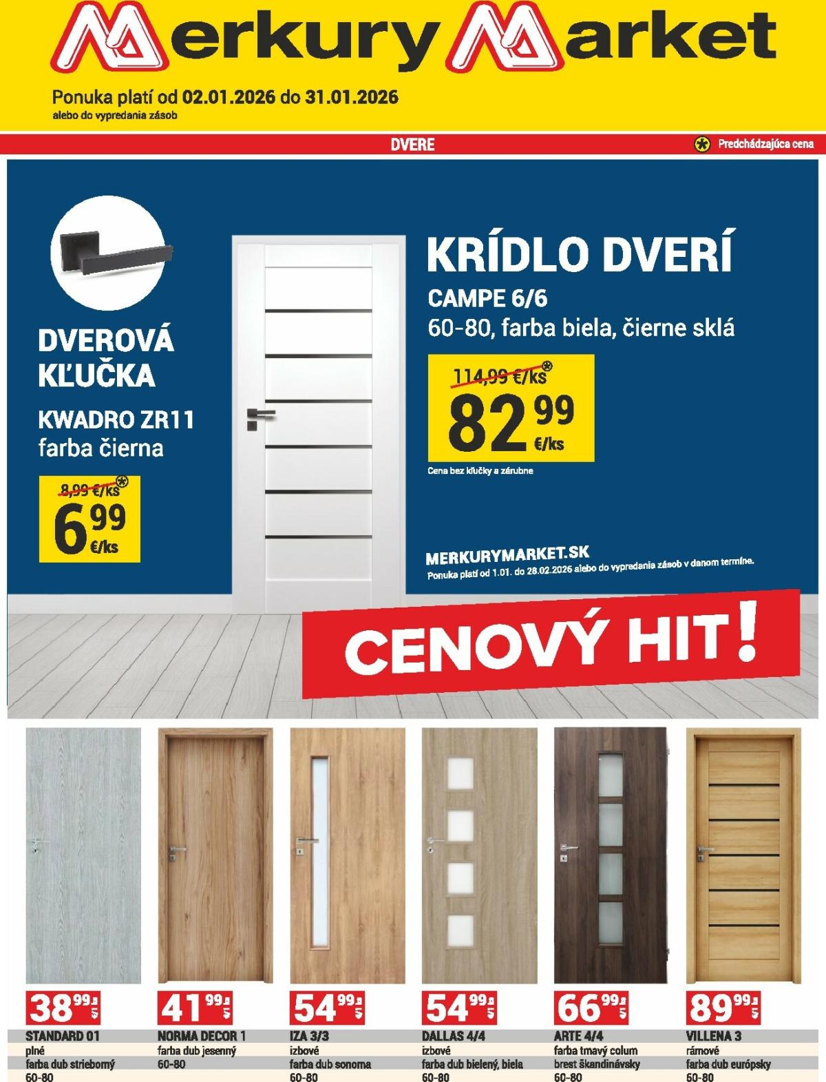 Leták Merkury Market platný od 02.01. do 31.01.