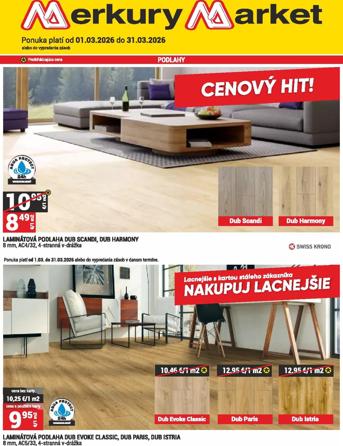 Leták Merkury Market platný od 01.03.2026 do 31.03.2026