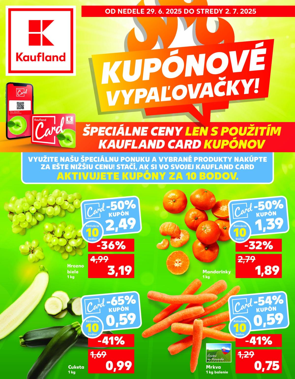 Leták Kaufland - Kupónové vypaľovačky platný od 29.06. do 02.07.