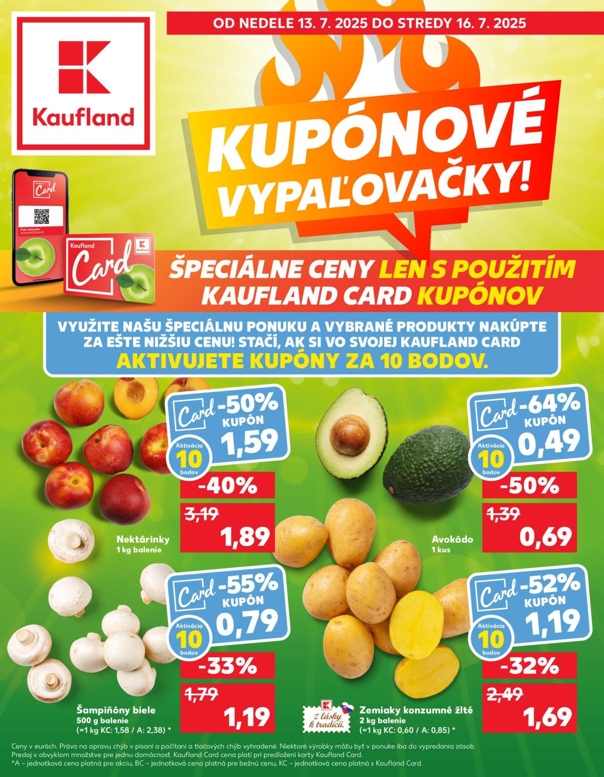 Leták Kaufland - Kupónové vypaľovačky platný od 13.07. do 16.07.