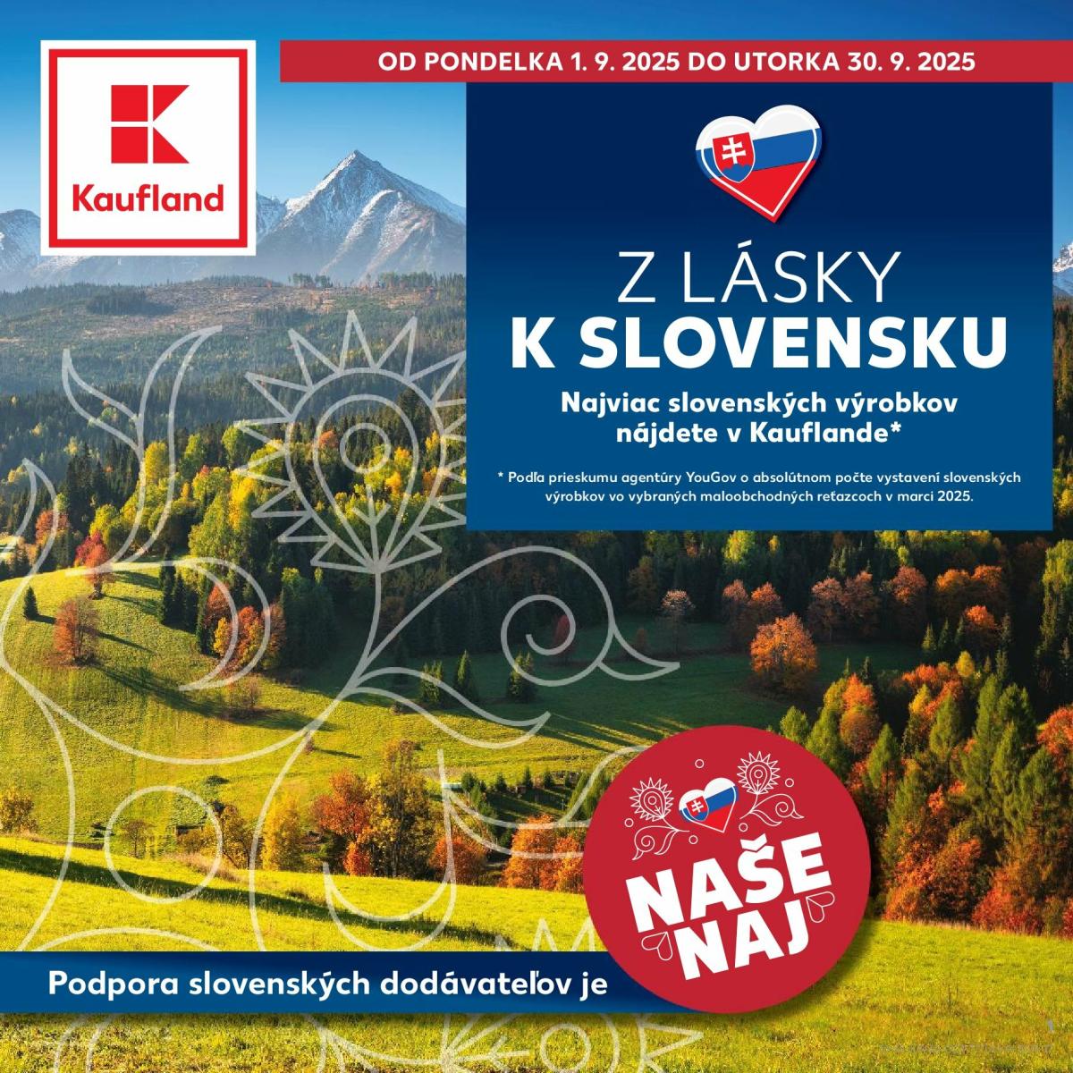 Leták Kaufland - Z lásky k Slovensku platný od 01.09. do 30.09.
