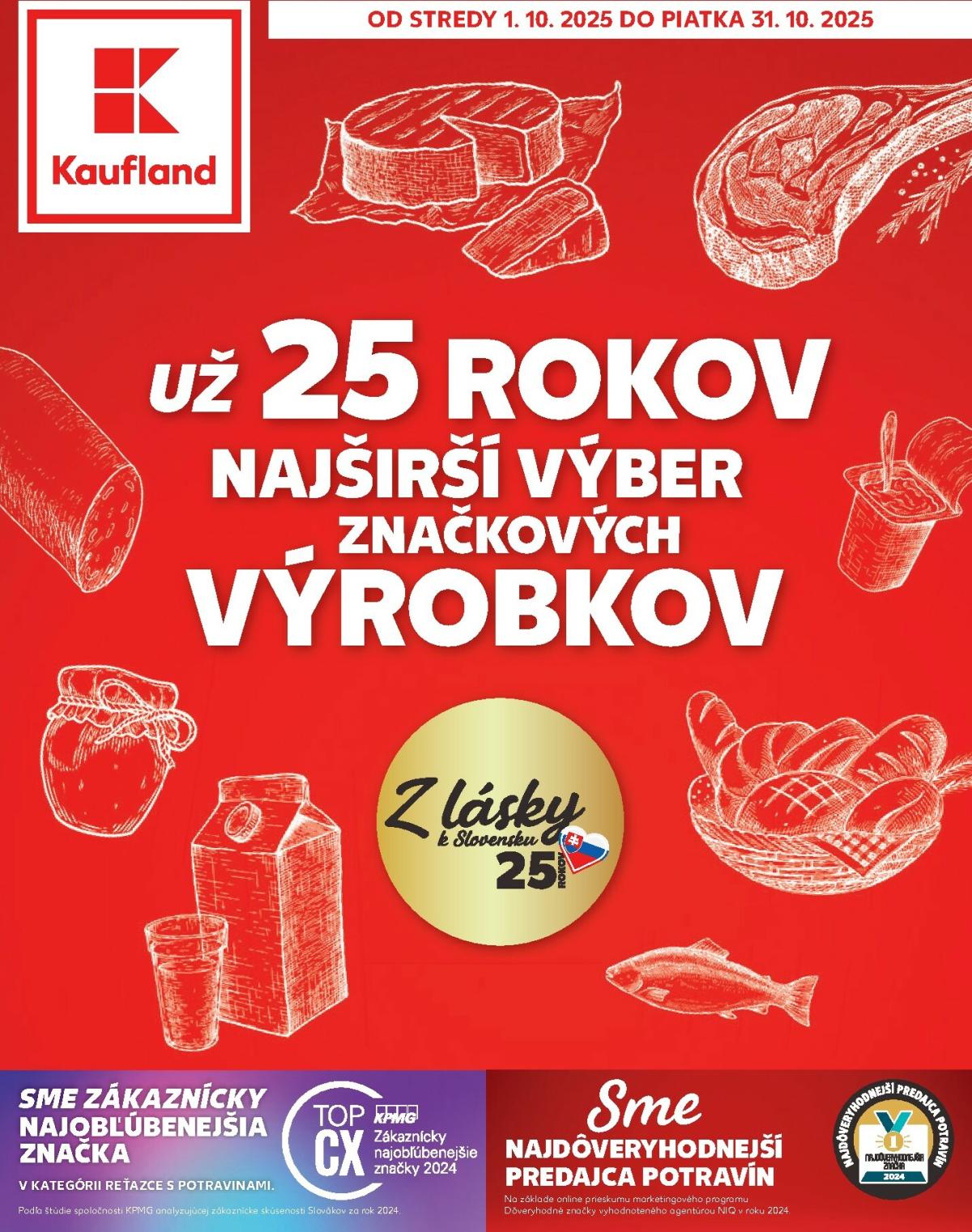 Leták Kaufland - Najširší výber značkových výrobkov platný od 01.10. do 31.10.