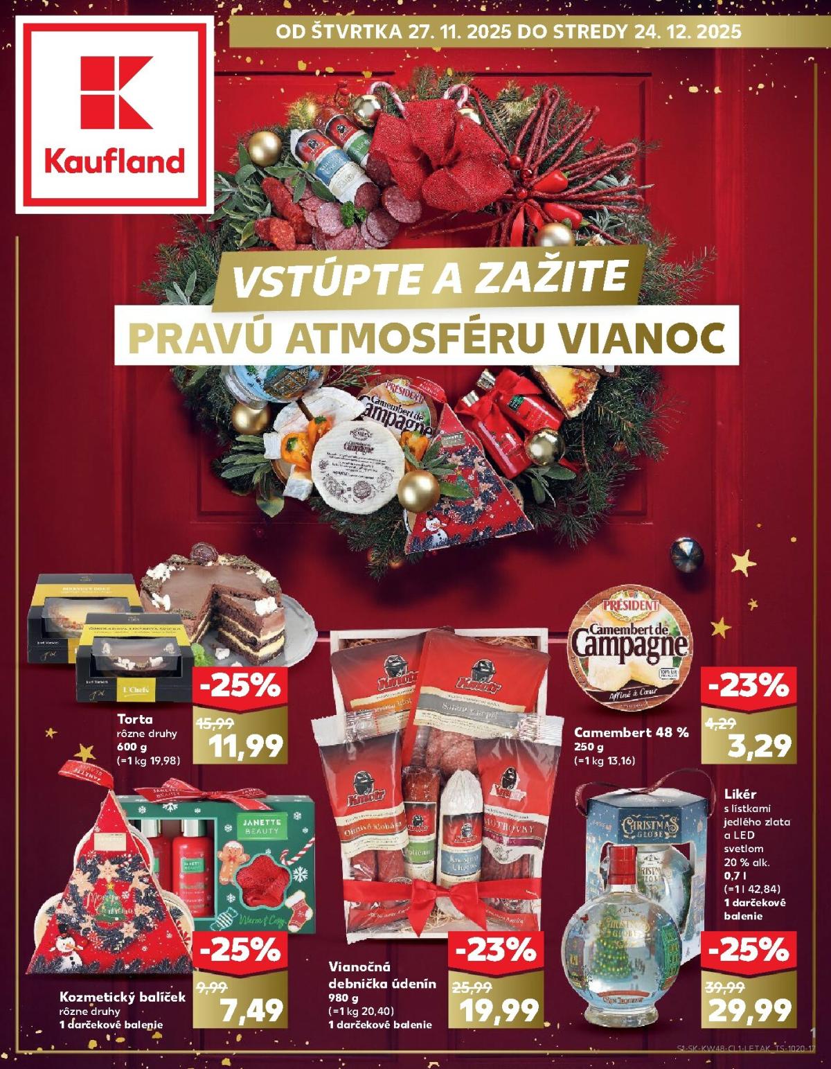 Leták Kaufland - Vianoce platný od 27.11. do 24.12.