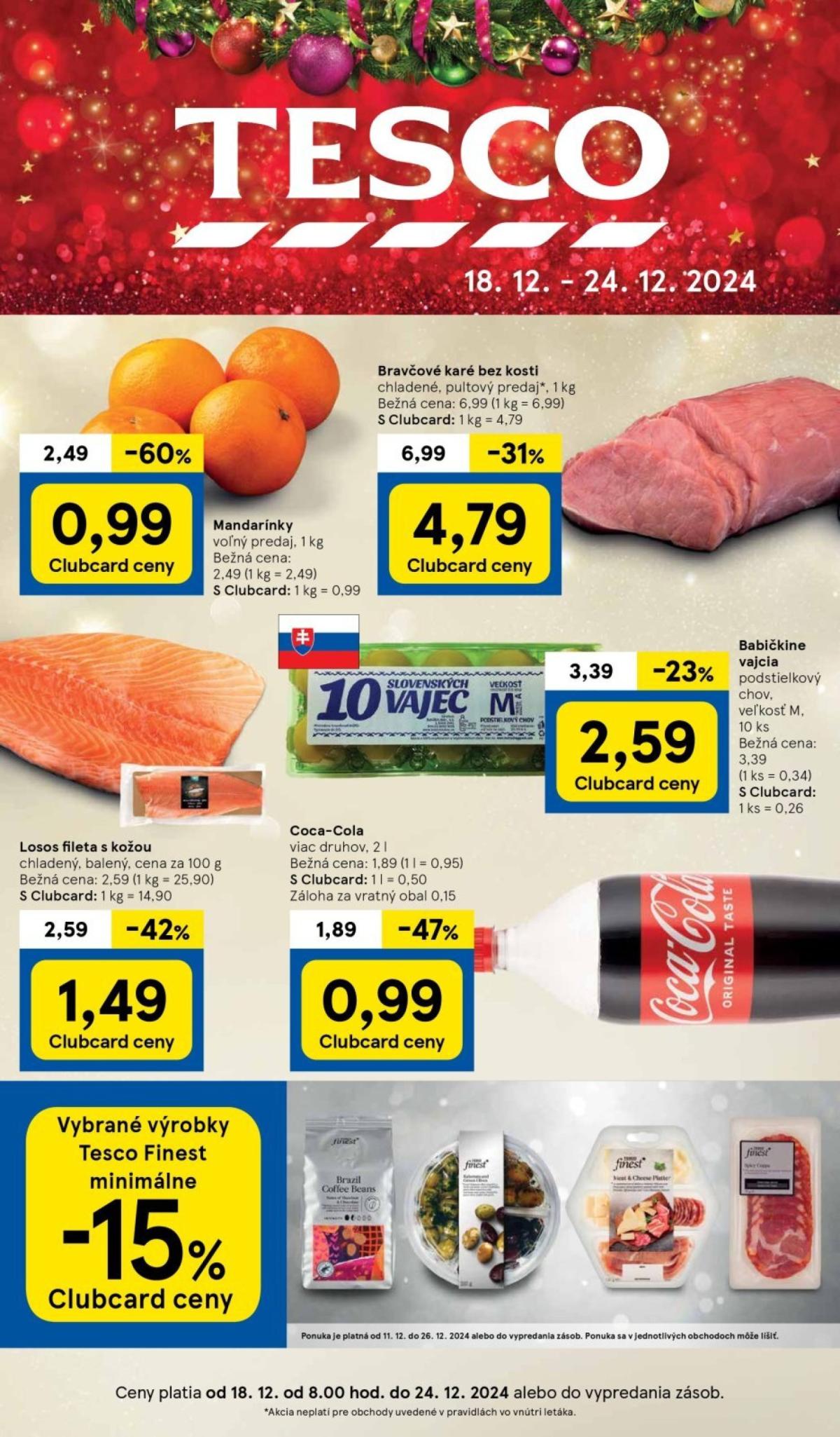 Tesco leták platný od 18.12. - 24.12.