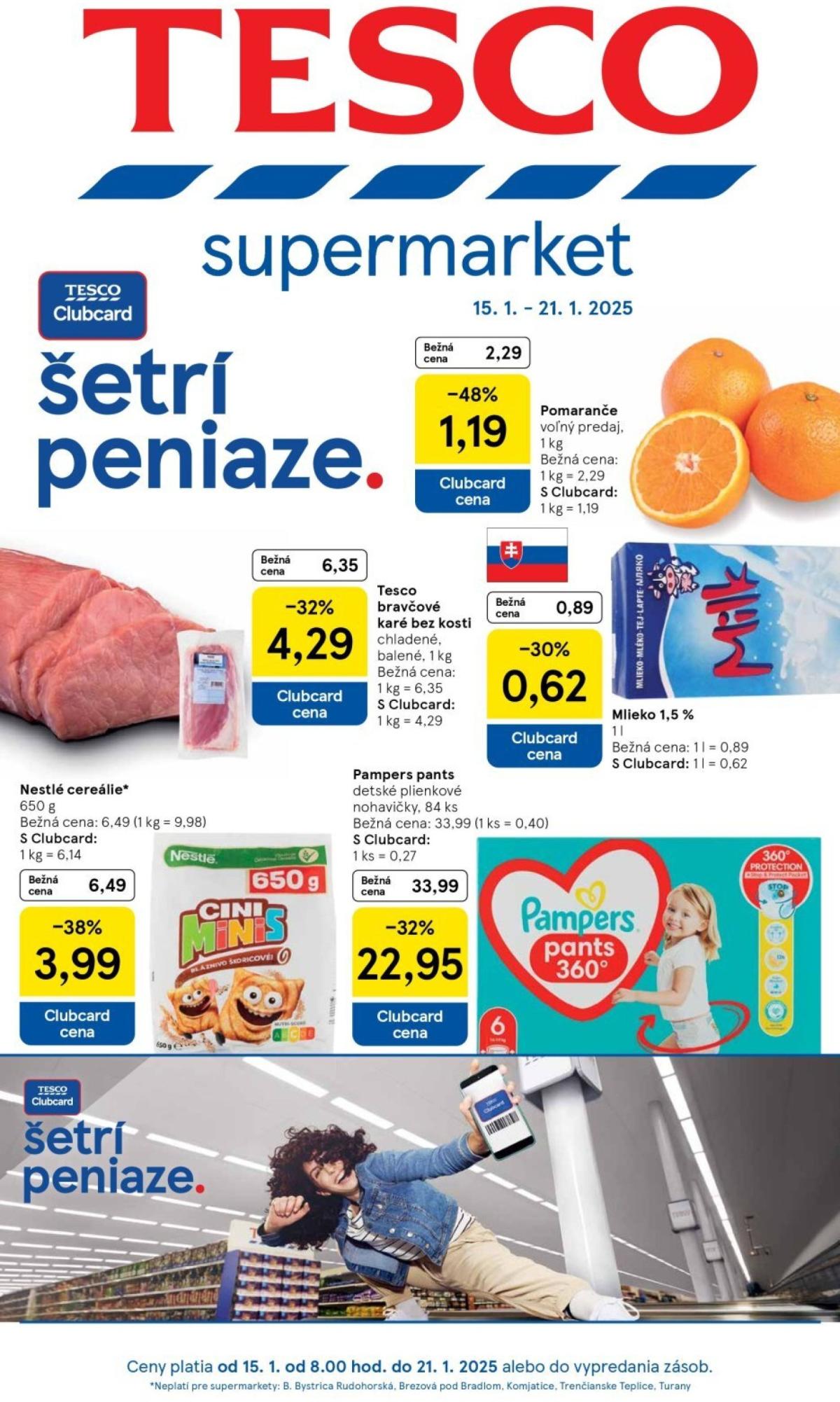 Tesco Supermarket leták platný od 15.01. - 21.01.