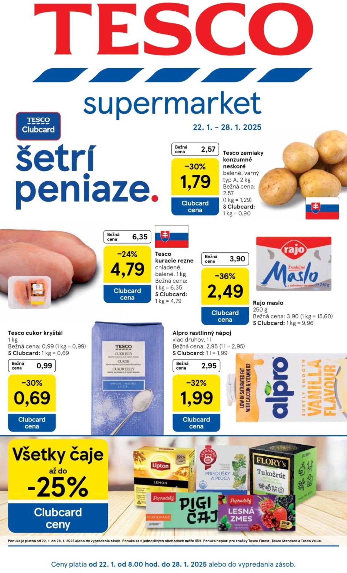 Tesco Supermarket leták platný od 22.01. - 28.01.