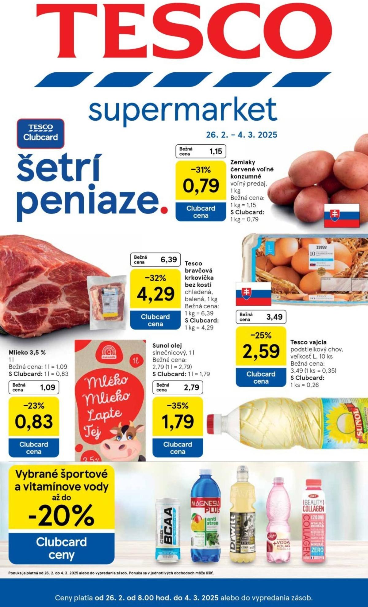 Tesco supermarket leták platný od 26.02. - 04.03.