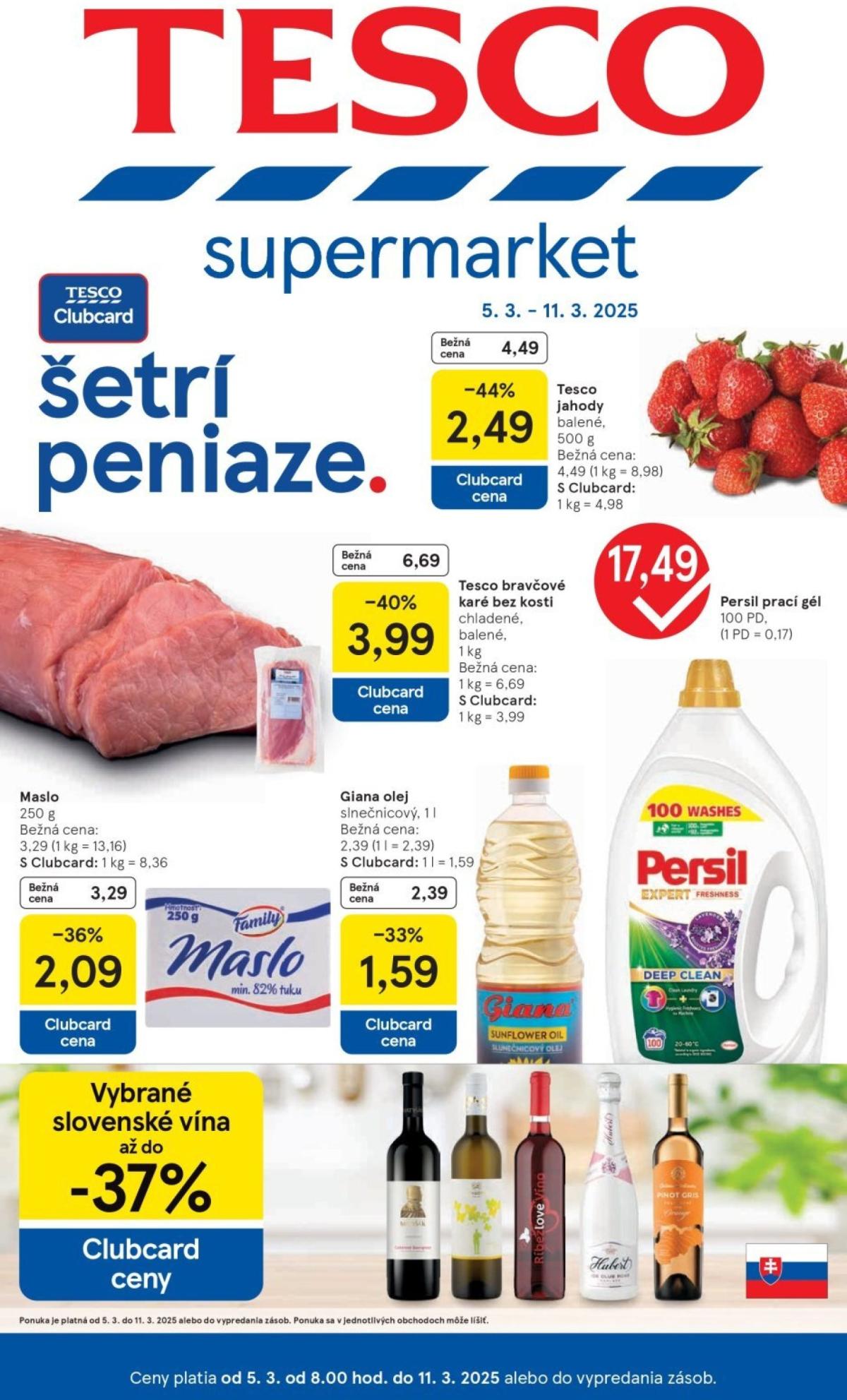 Tesco supermarket leták platný od 05.03. - 11.03.