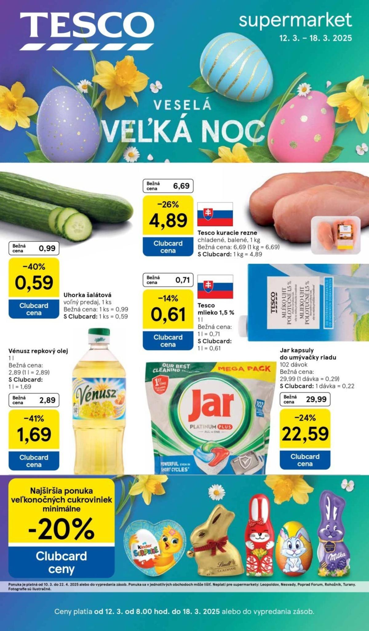 Tesco supermarket leták platný od 12.03. - 18.03.