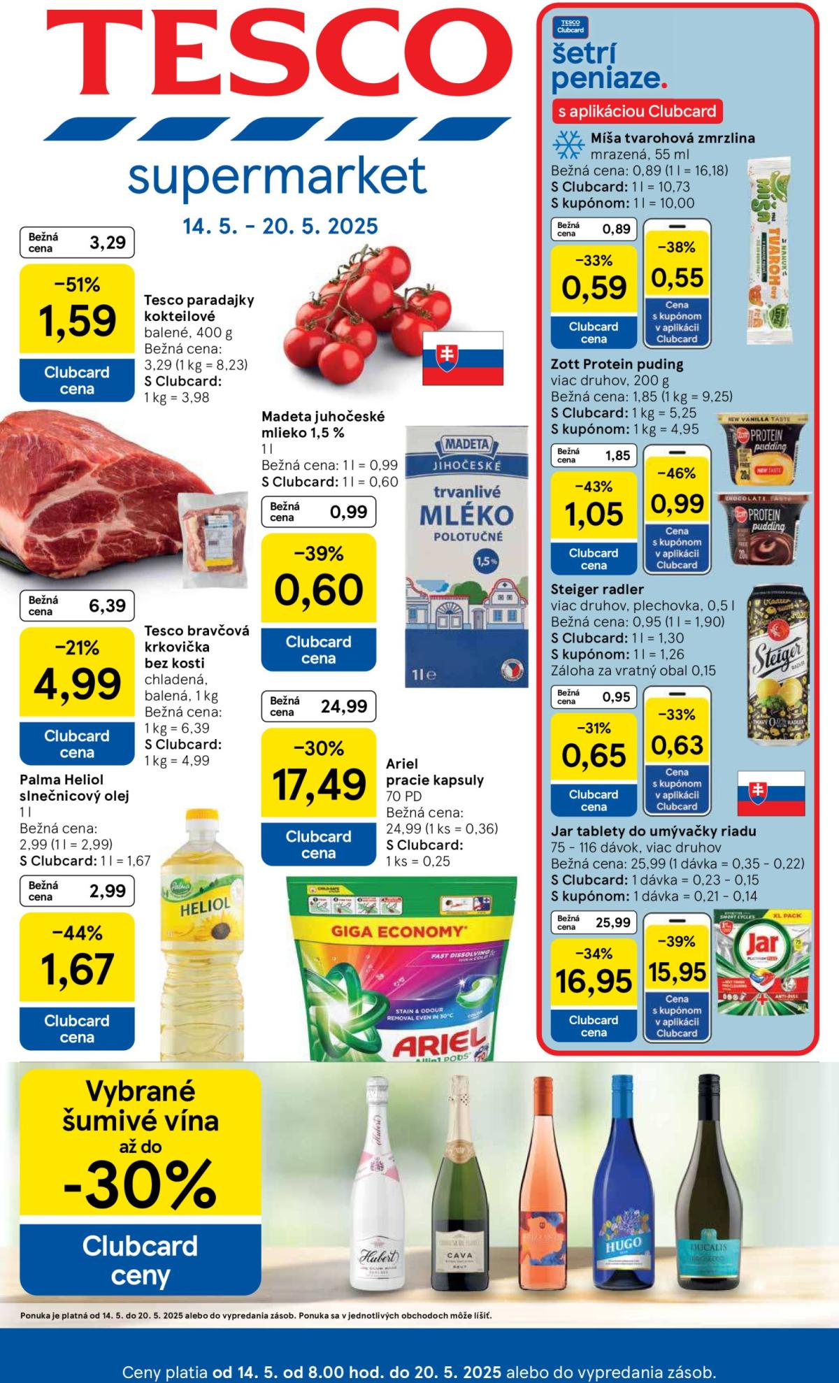 Tesco supermarket leták platný od 14.05. - 22.05.