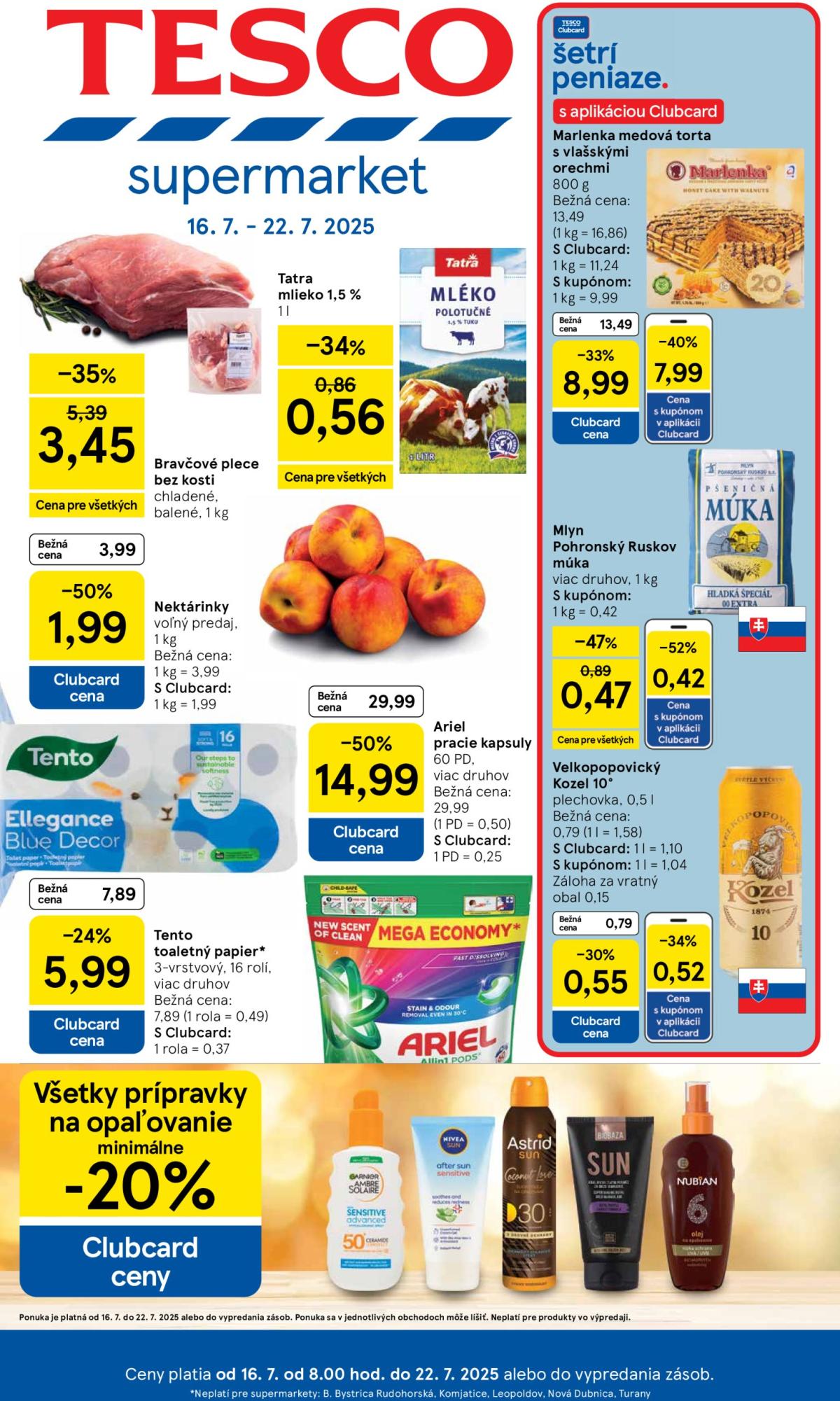 Leták Tesco supermarket platný od 16.07. do 22.07.