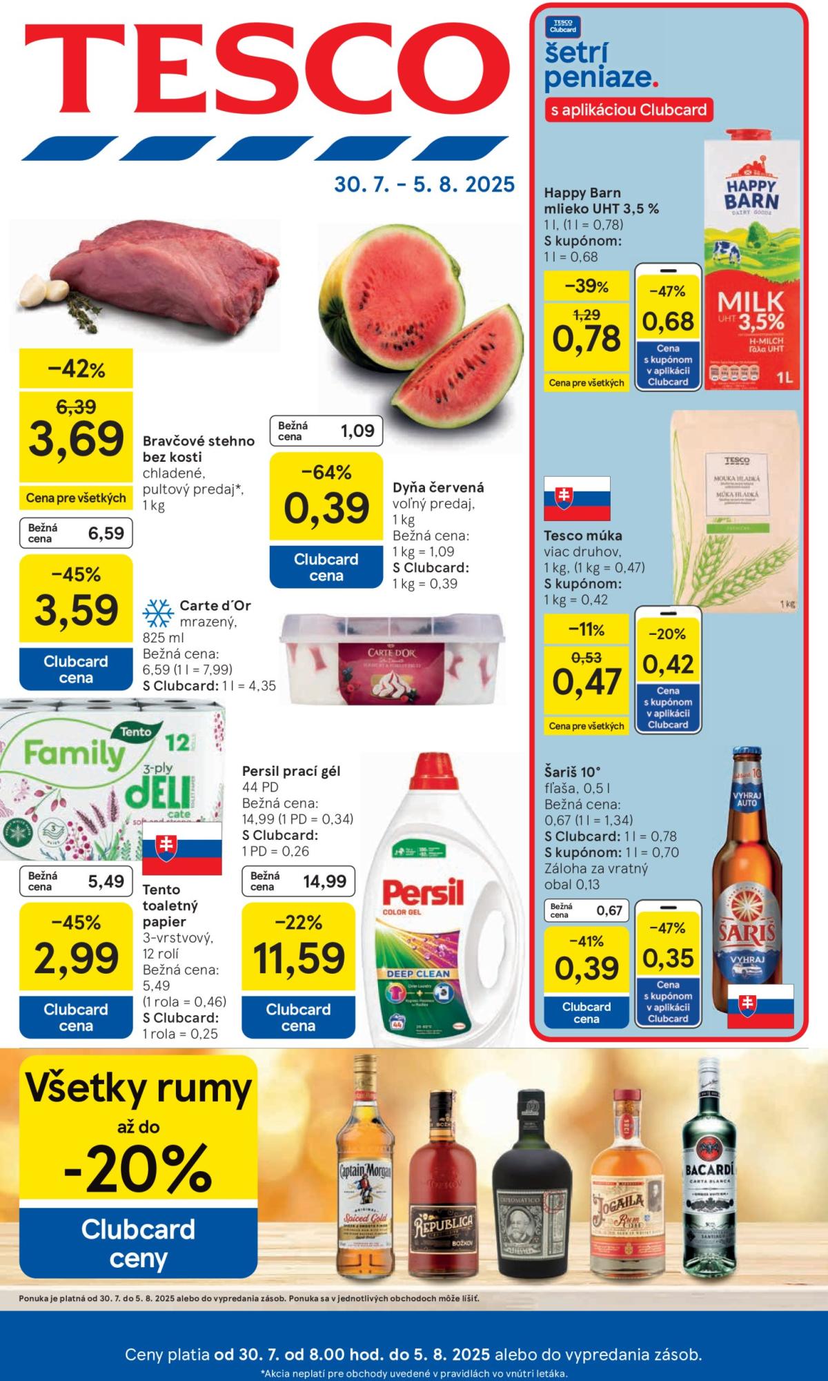 Leták Tesco platný od 30.07. do 05.08.