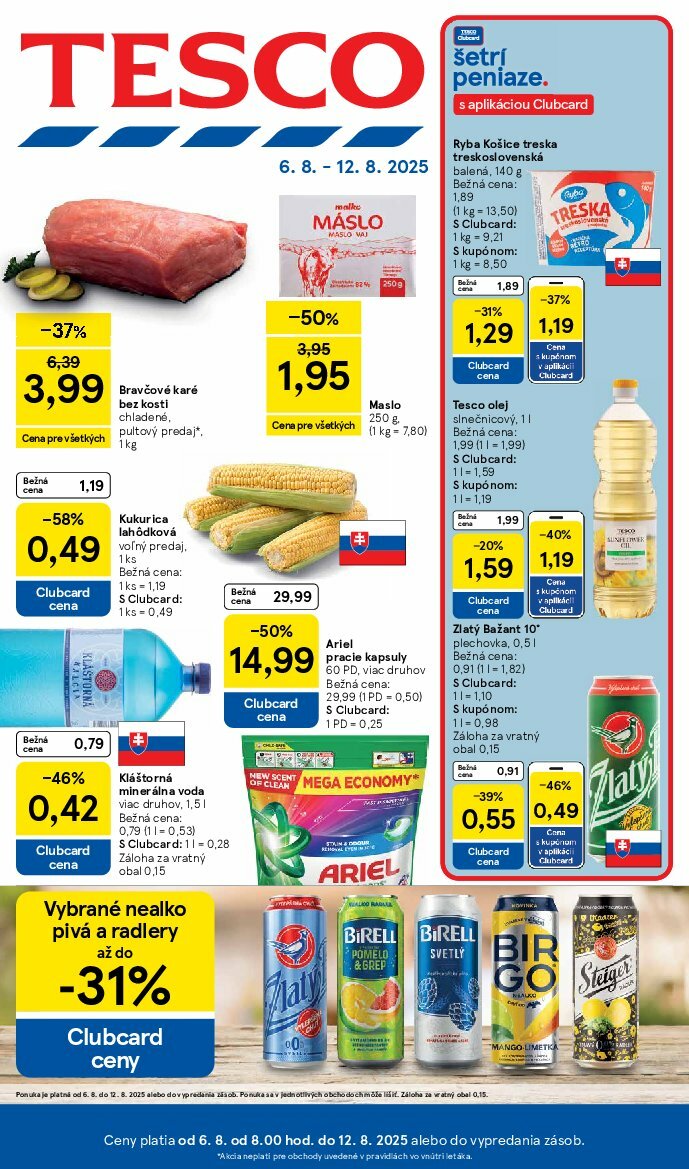 Leták Tesco platný od 06.08. do 12.08.